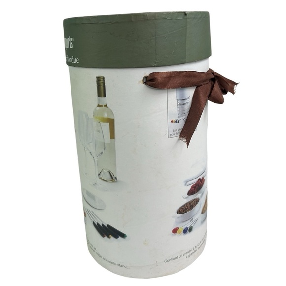 Pier 1 Imports White Stackable Fondue Set NIB - Picture 5 of 14